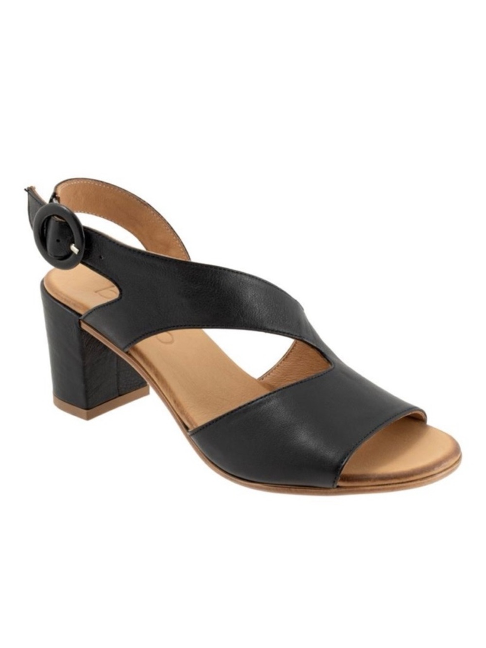 Anthropologie Bueno Nyomi Handmade Leather Asymmetrical Strap Heels Sandals